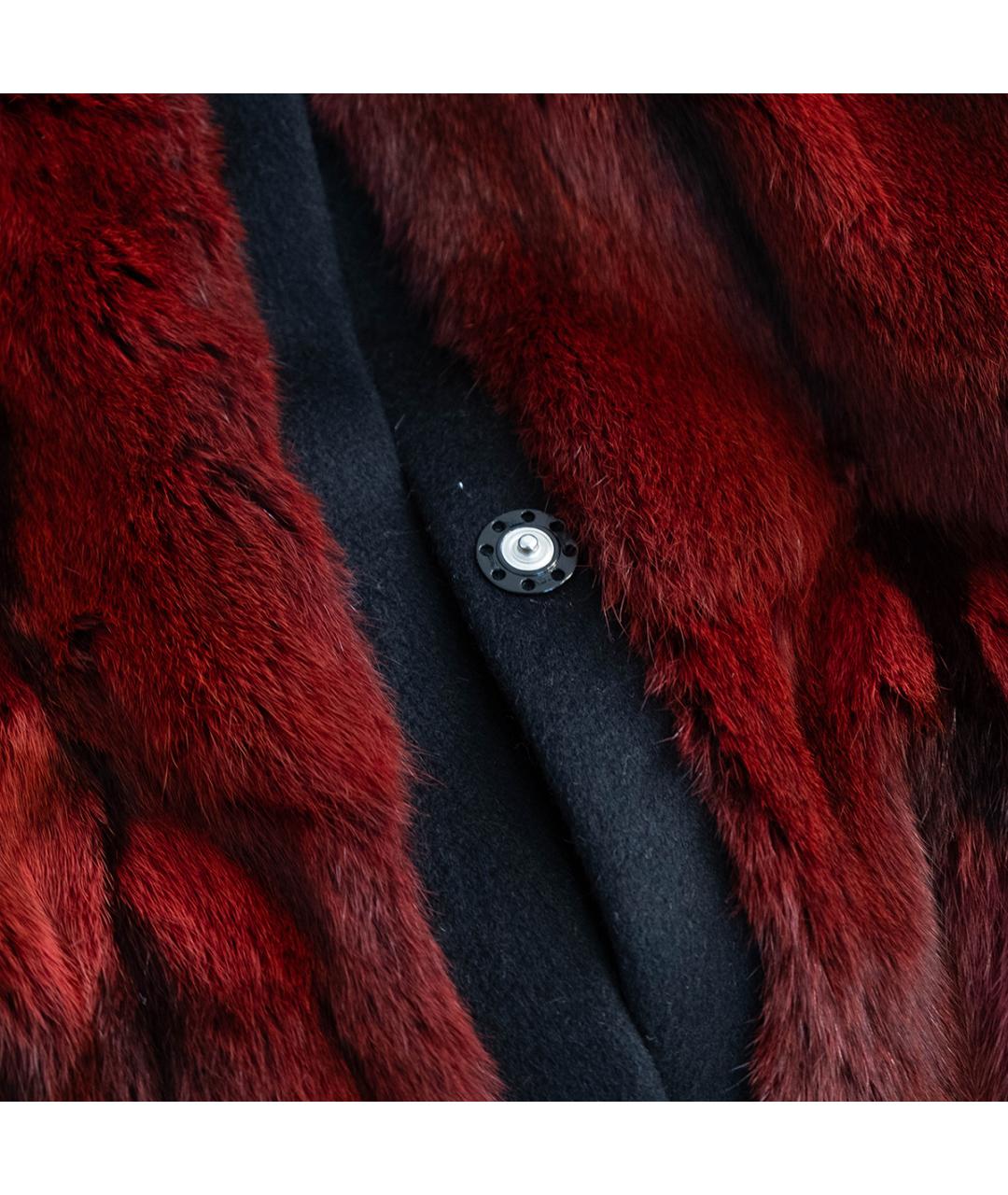 PRADA Бордовое полиэстеровое пальто, фото 4