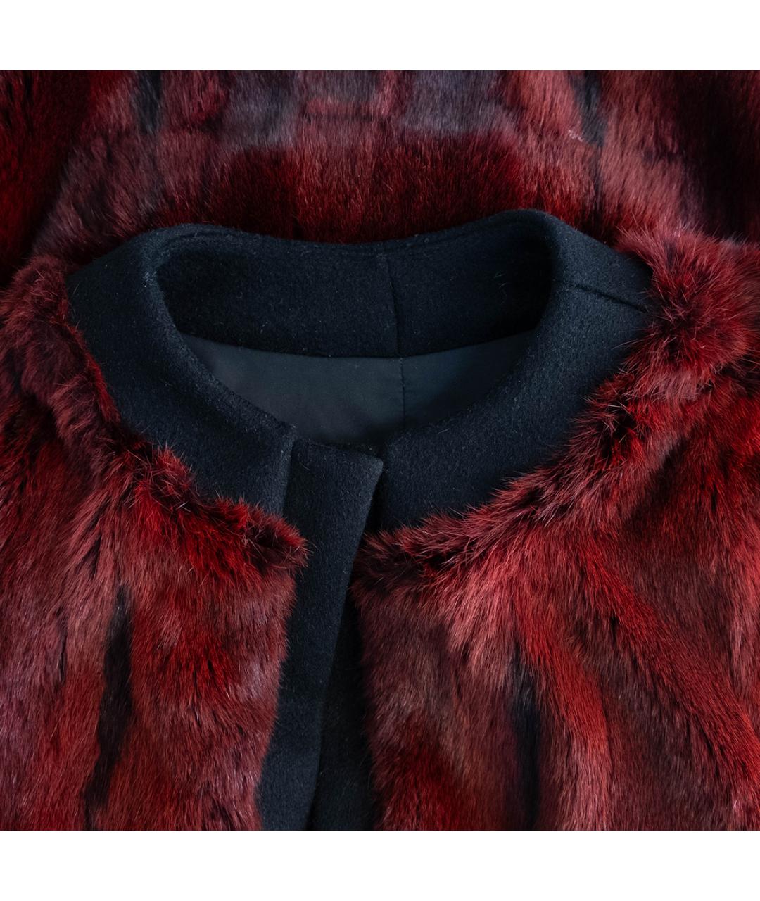 PRADA Бордовое полиэстеровое пальто, фото 3