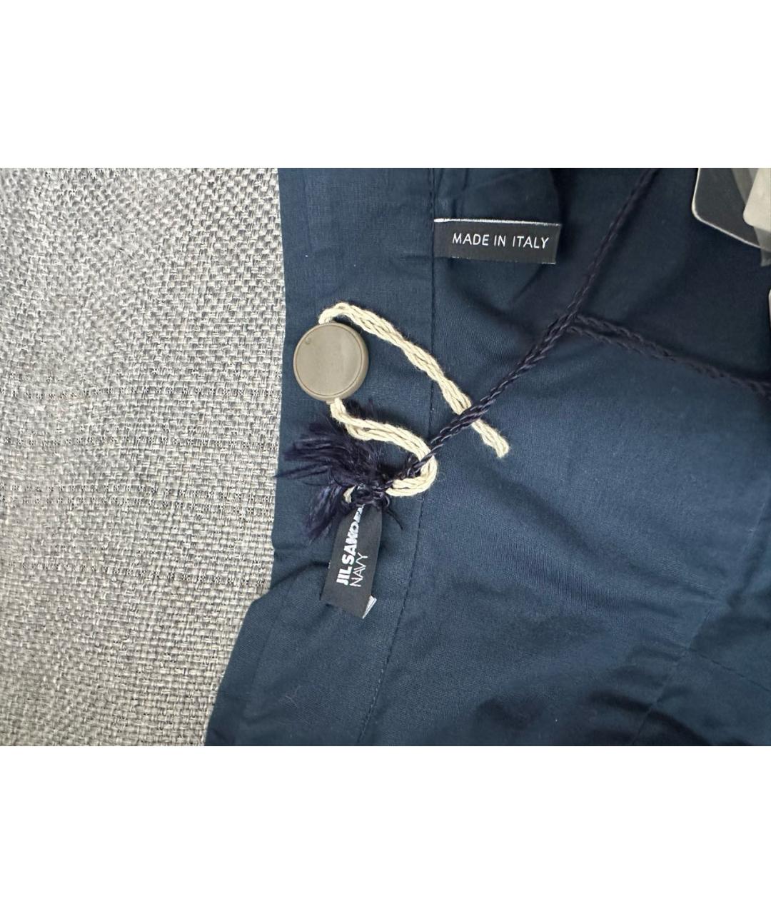 JIL SANDER Темно-синее хлопковое повседневное платье, фото 6