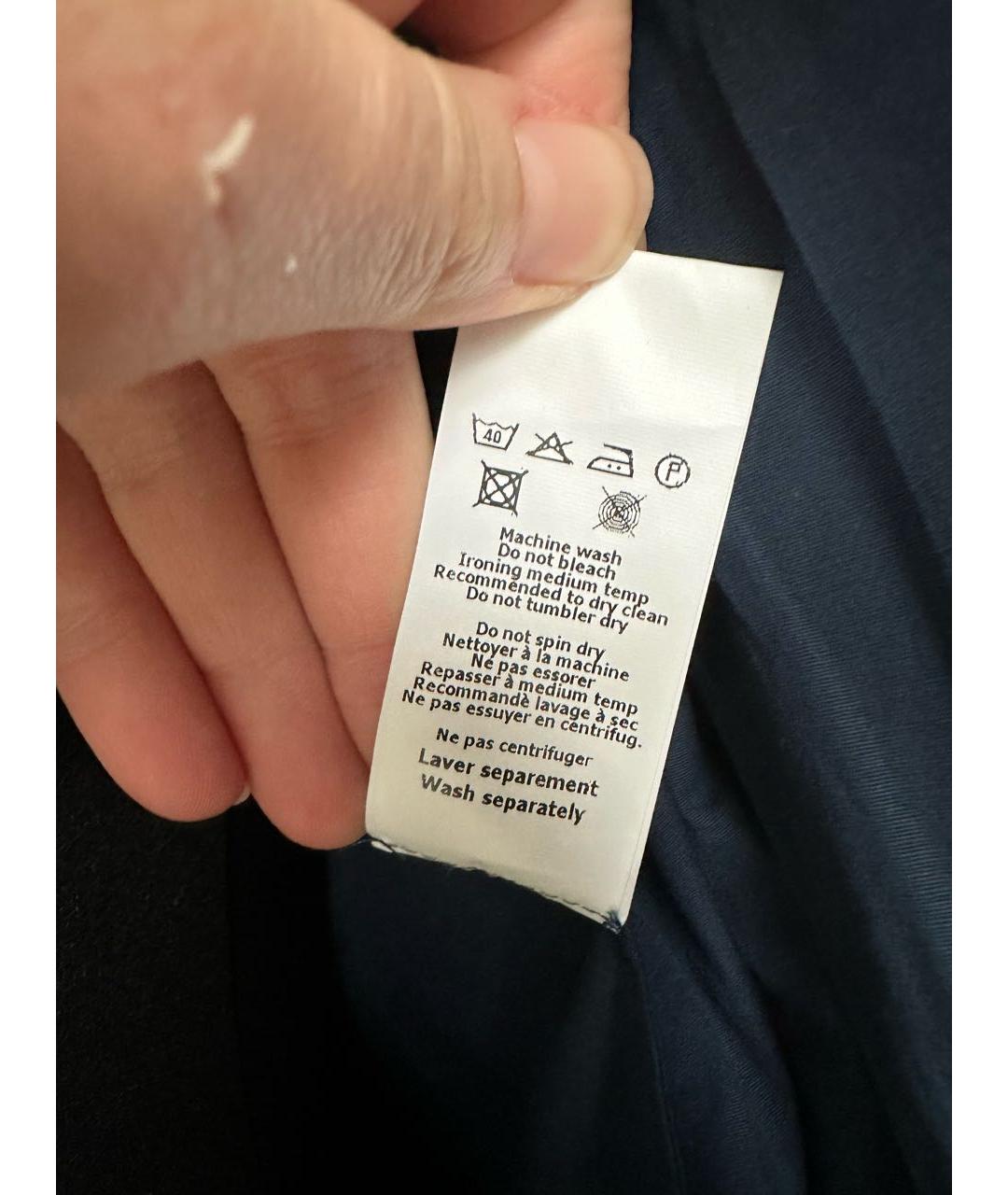 JIL SANDER Темно-синее хлопковое повседневное платье, фото 5