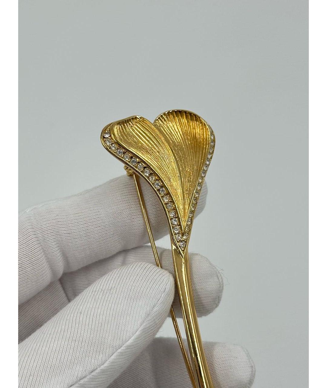 CHRISTIAN DIOR Золотая позолоченная булавка / брошь, фото 3