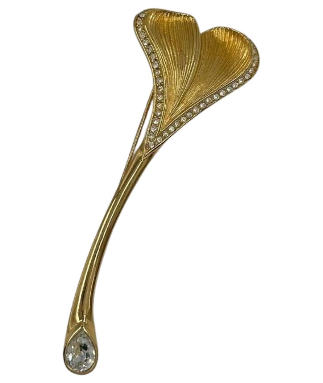 CHRISTIAN DIOR Золотая позолоченная булавка / брошь, фото 1