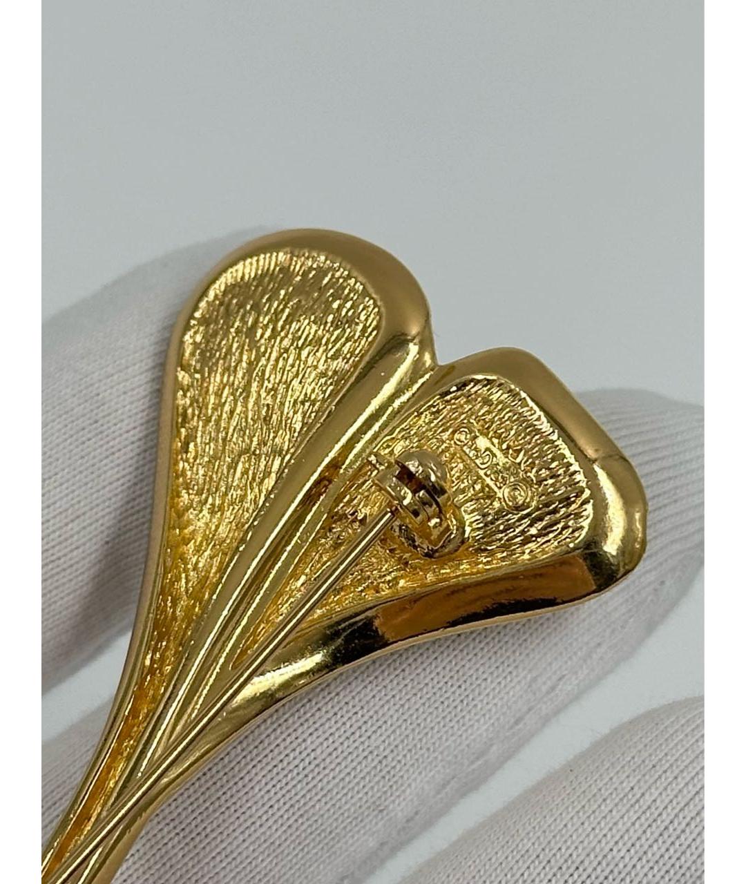 CHRISTIAN DIOR Золотая позолоченная булавка / брошь, фото 8
