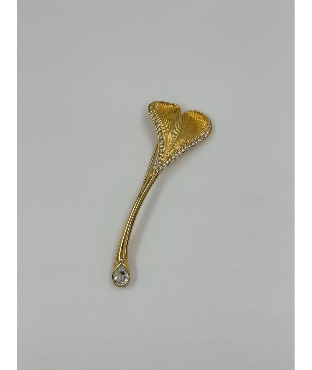 CHRISTIAN DIOR Золотая позолоченная булавка / брошь, фото 9