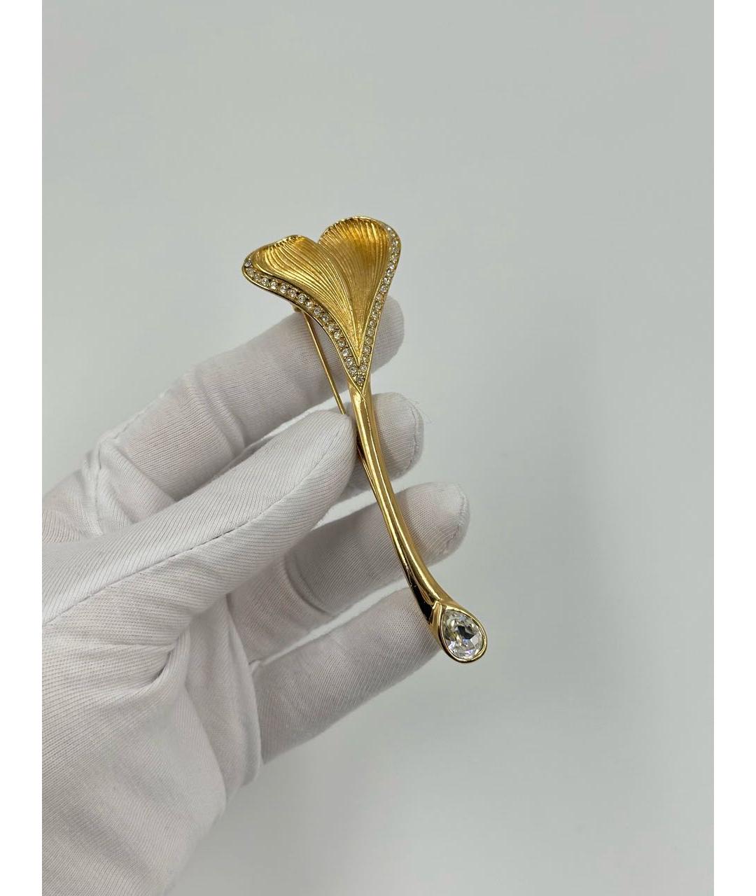 CHRISTIAN DIOR Золотая позолоченная булавка / брошь, фото 2