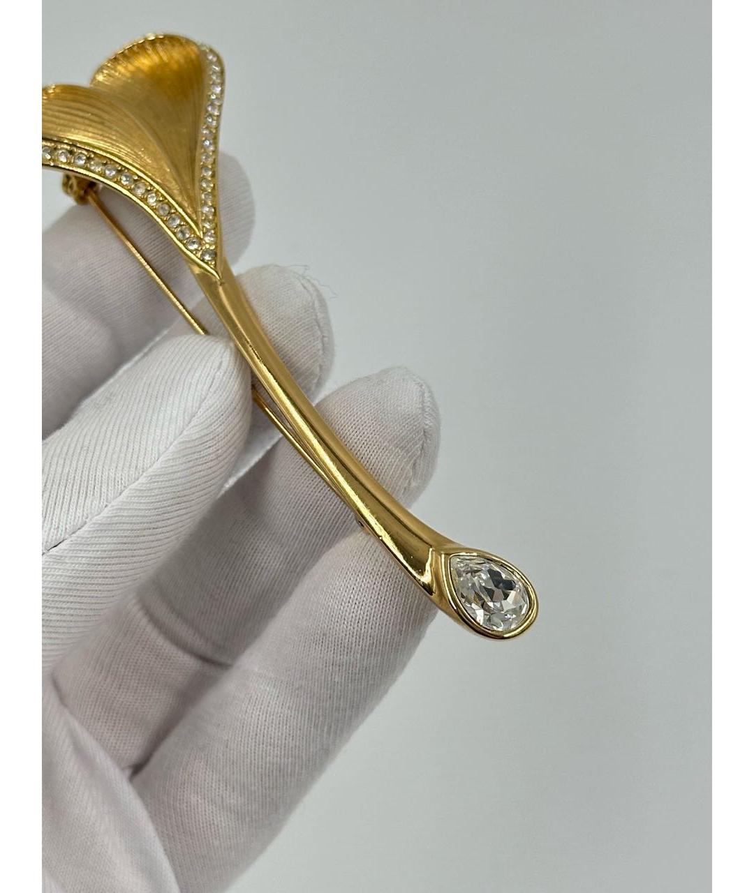 CHRISTIAN DIOR Золотая позолоченная булавка / брошь, фото 6
