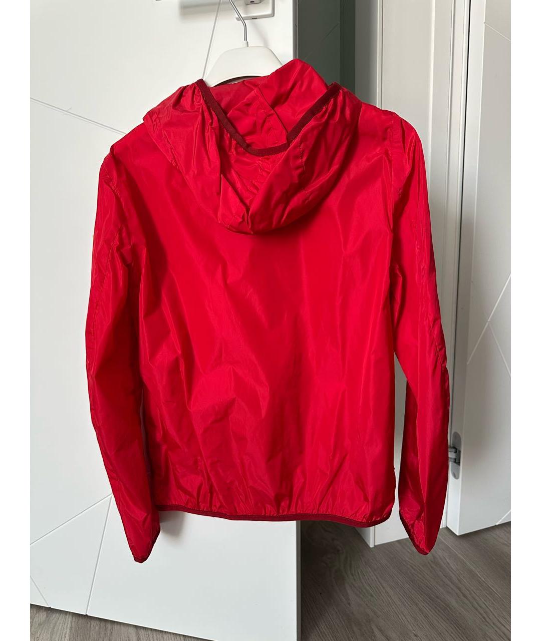 MONCLER Красная полиэстеровая куртка, фото 2
