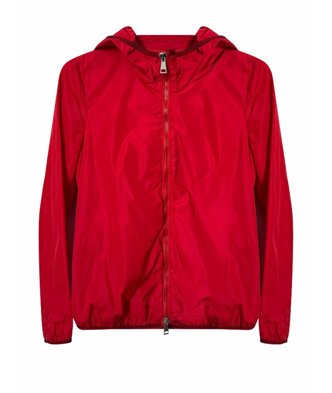 MONCLER Красная полиэстеровая куртка, фото 1