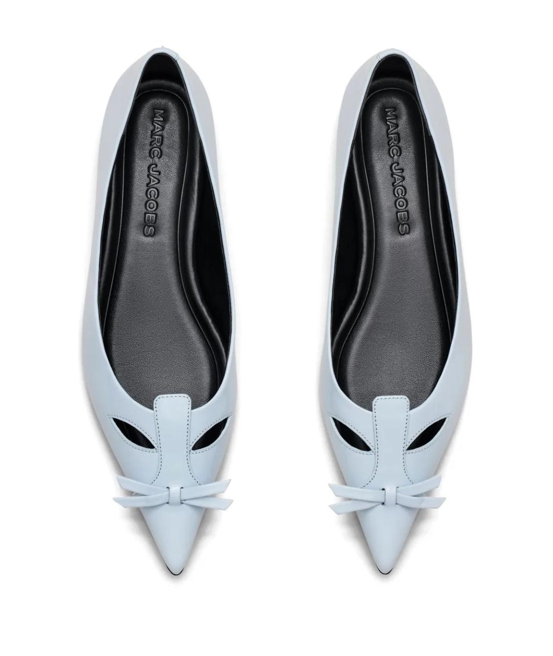MARC BY MARC JACOBS Голубые кожаные балетки, фото 2