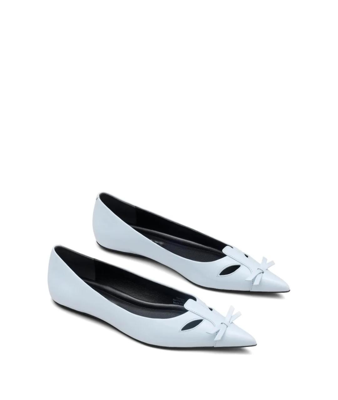 MARC BY MARC JACOBS Голубые кожаные балетки, фото 4