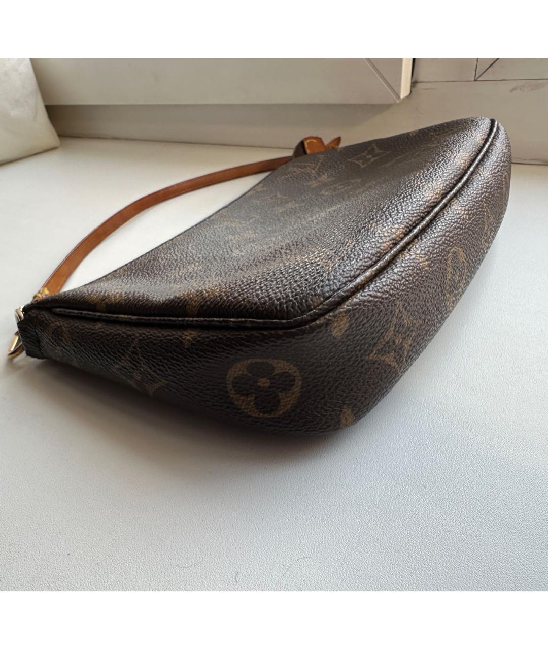 LOUIS VUITTON Коричневая сумка с короткими ручками из искусственной кожи, фото 4