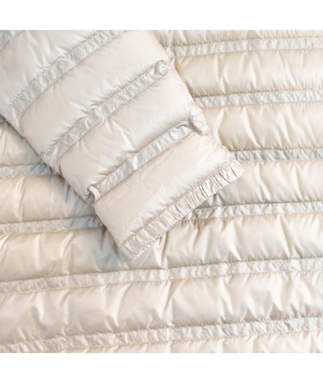 MONCLER Бежевое полиамидовое пальто, фото 5