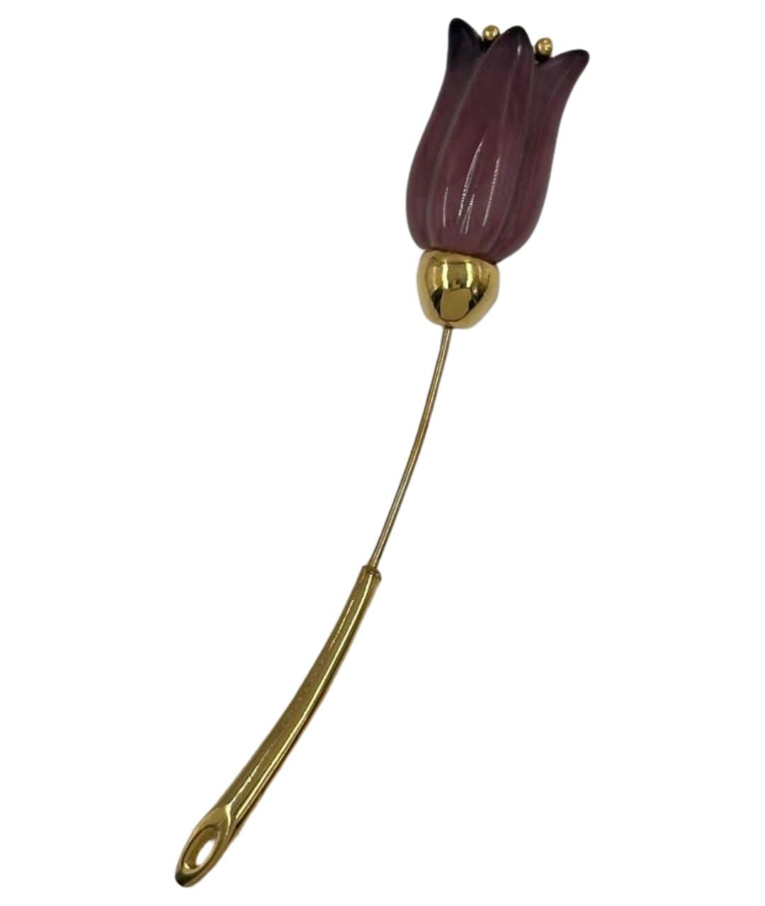 GIVENCHY Фиолетовая пластиковая булавка / брошь, фото 1