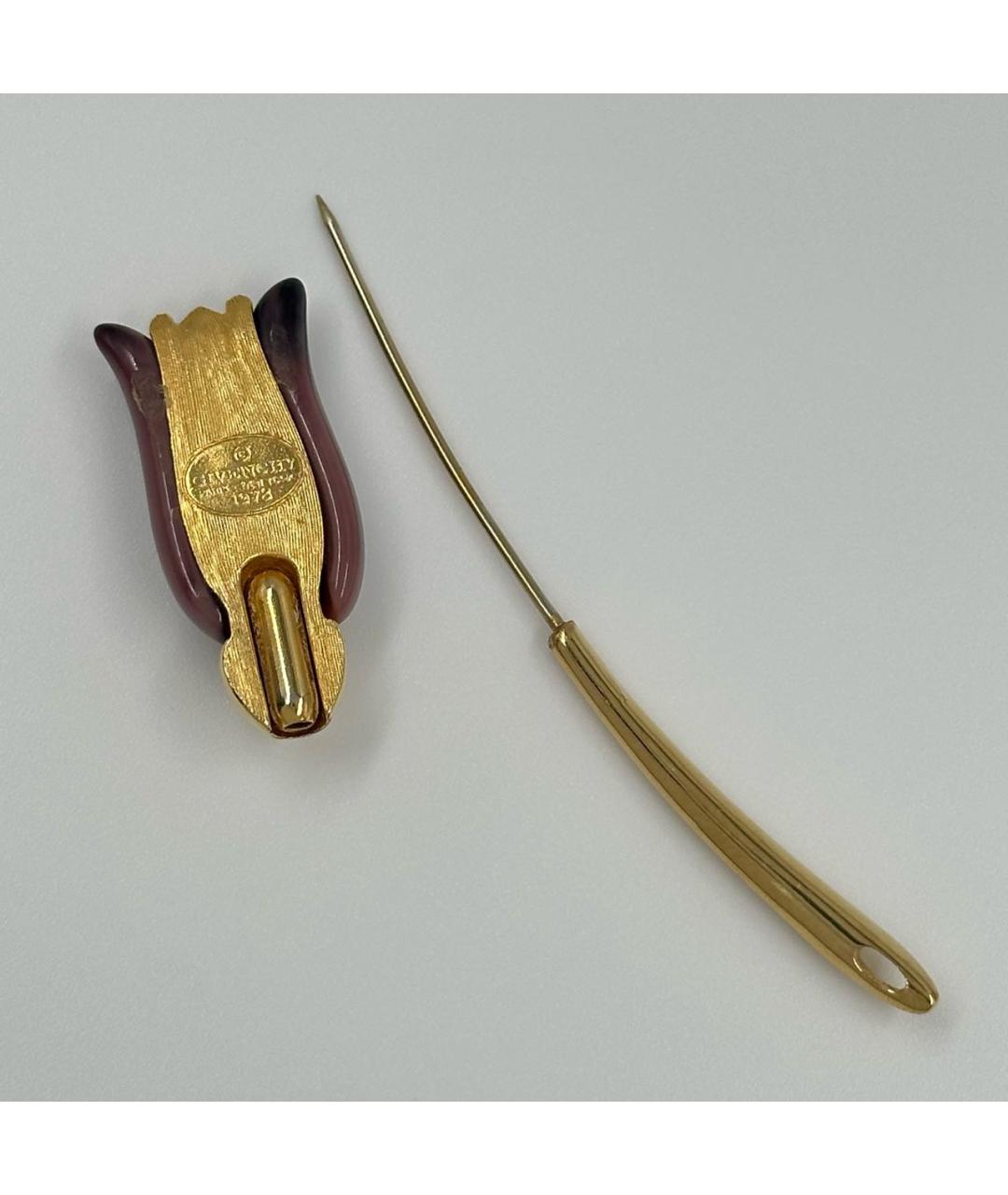 GIVENCHY Фиолетовая пластиковая булавка / брошь, фото 8