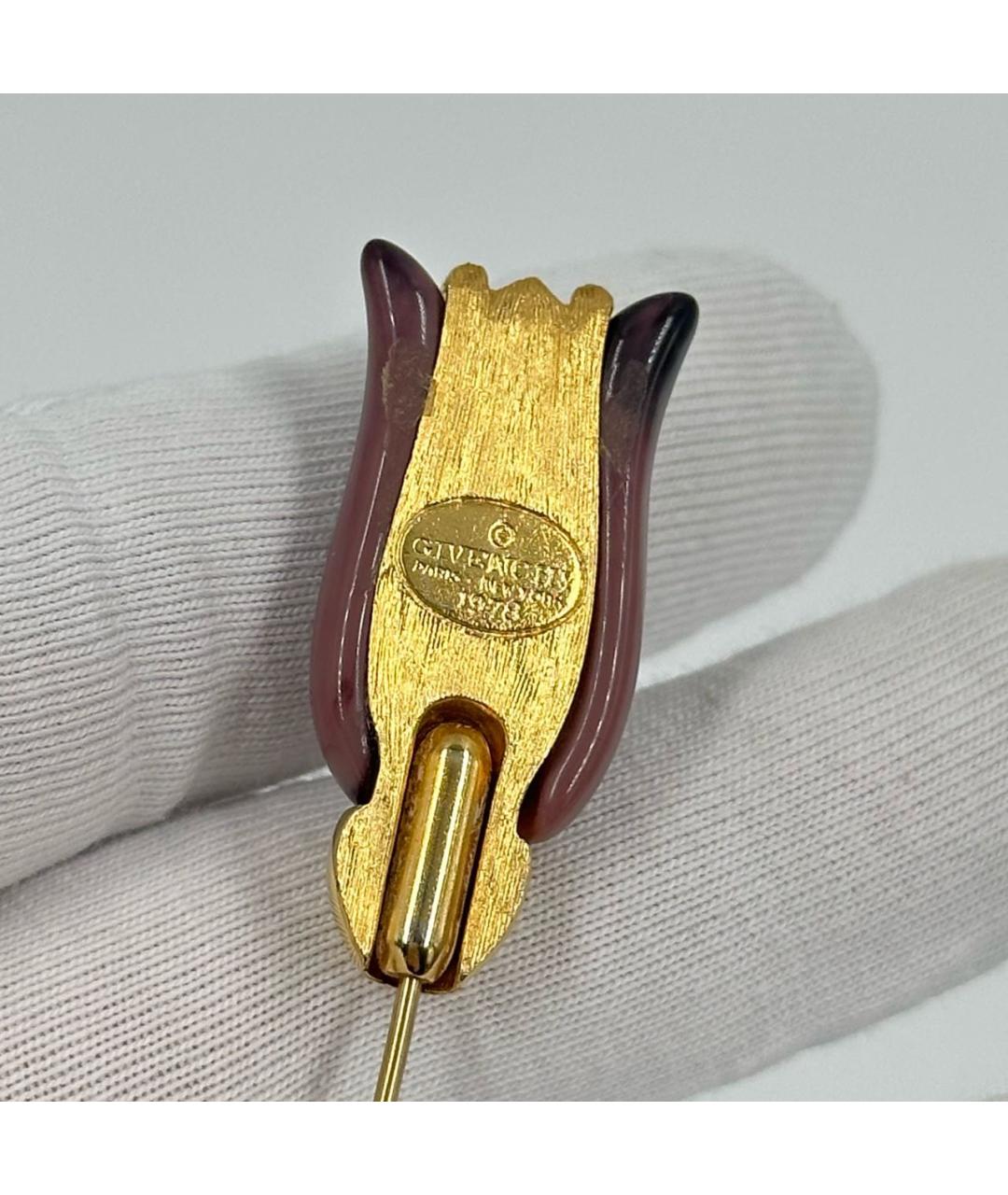 GIVENCHY Фиолетовая пластиковая булавка / брошь, фото 7
