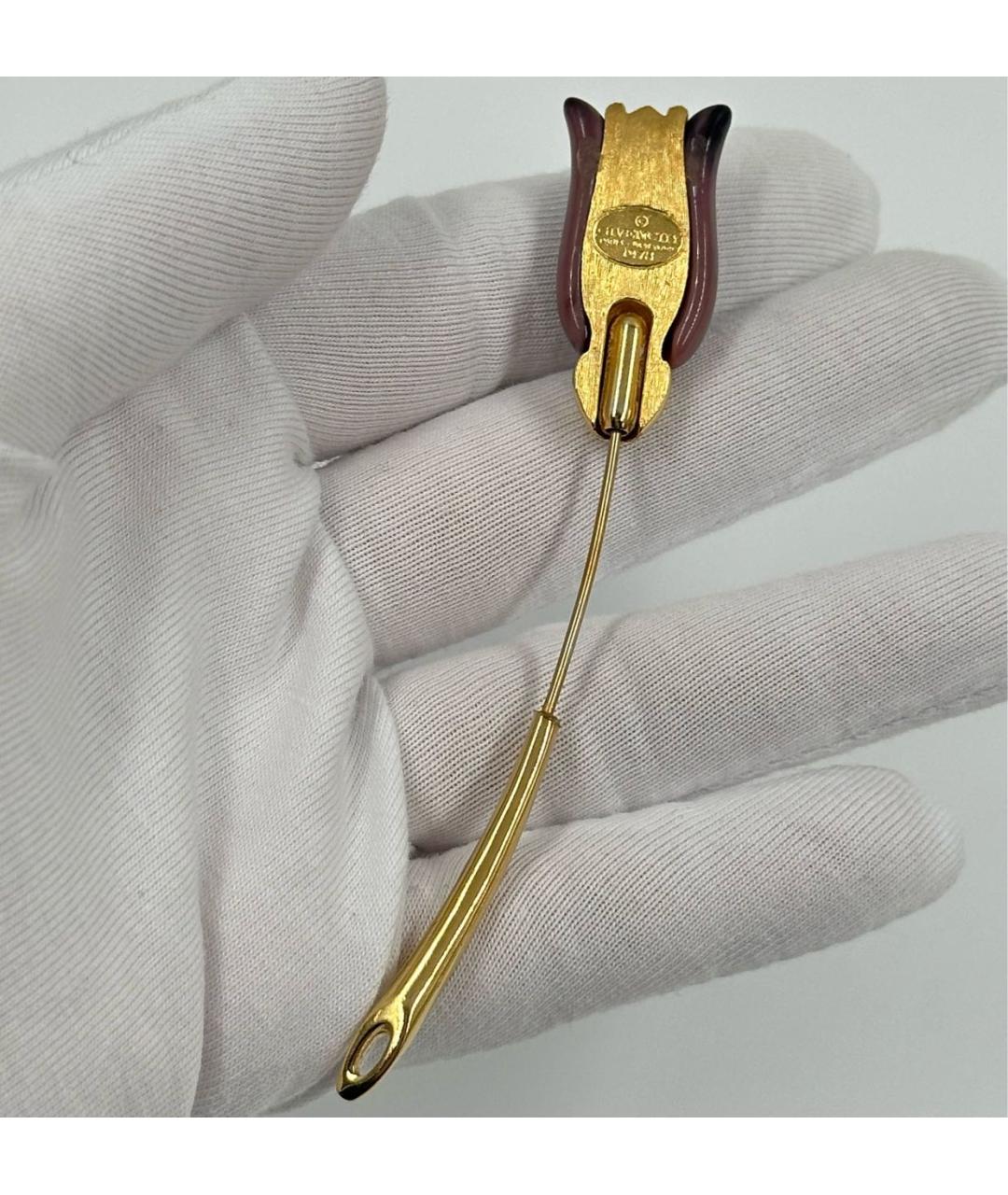 GIVENCHY Фиолетовая пластиковая булавка / брошь, фото 6