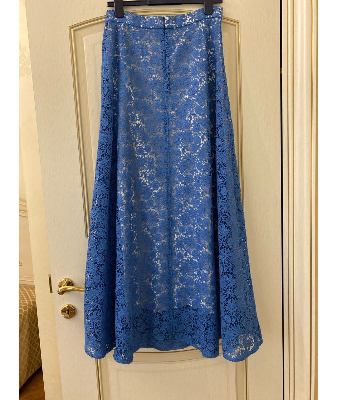 P.A.R.O.S.H. Голубая кружевная юбка макси, фото 2