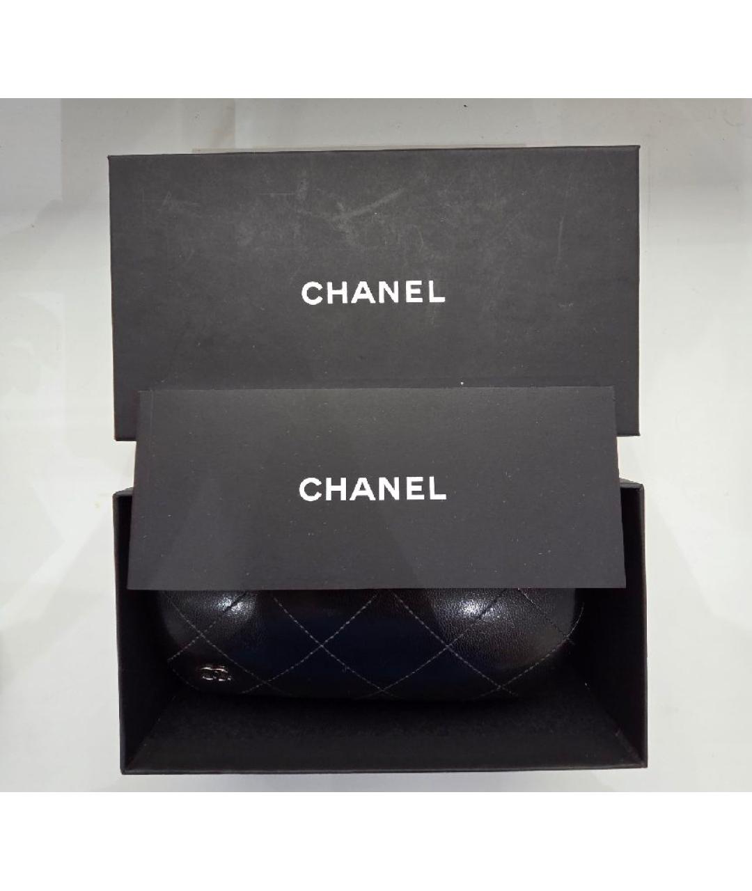 CHANEL Черные металлические солнцезащитные очки, фото 5