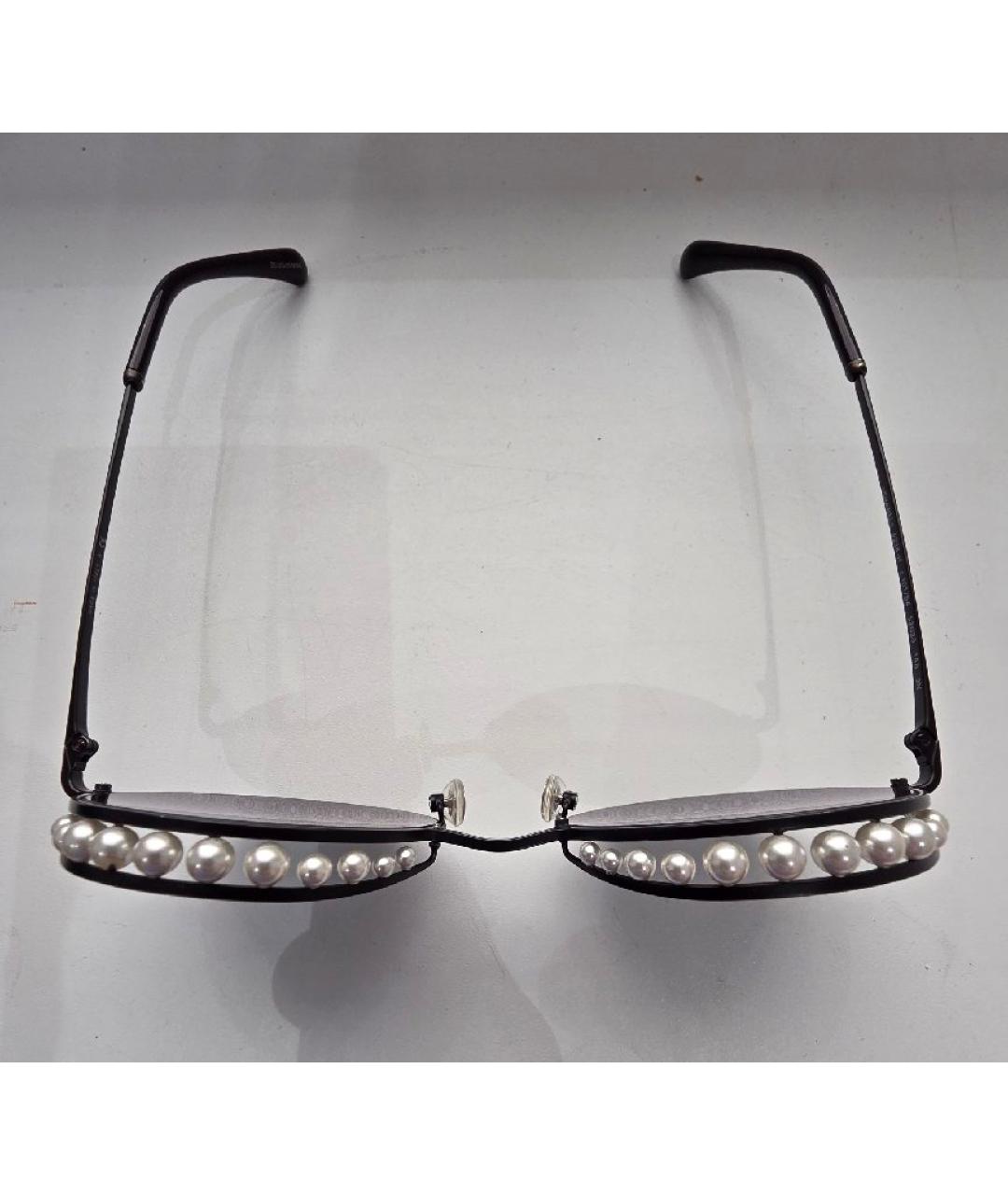 CHANEL Черные металлические солнцезащитные очки, фото 4