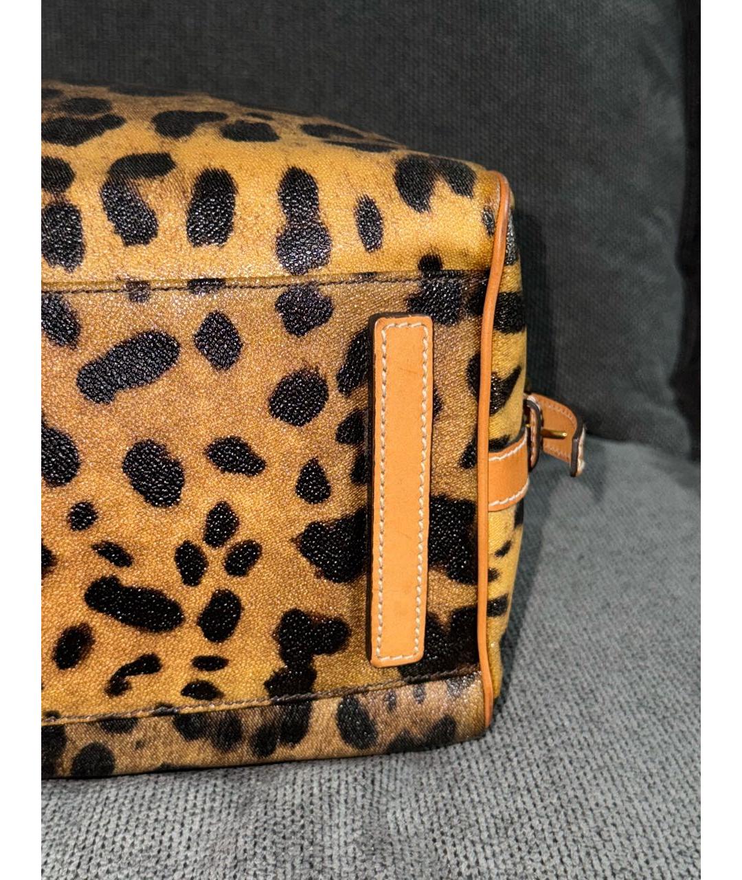 DOLCE&GABBANA Коричневая сумка с короткими ручками из искусственной кожи, фото 2