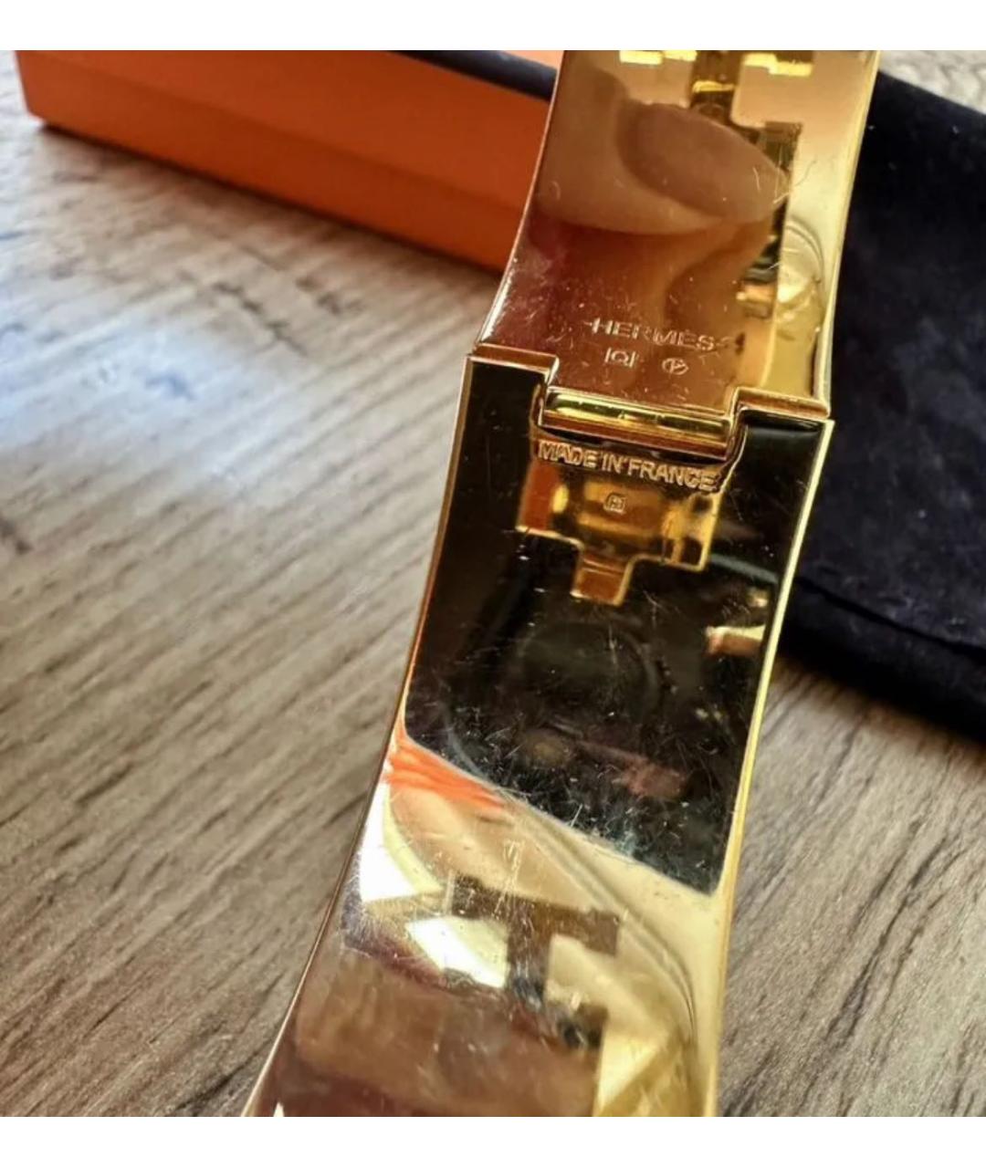 HERMES Белый металлический браслет, фото 6