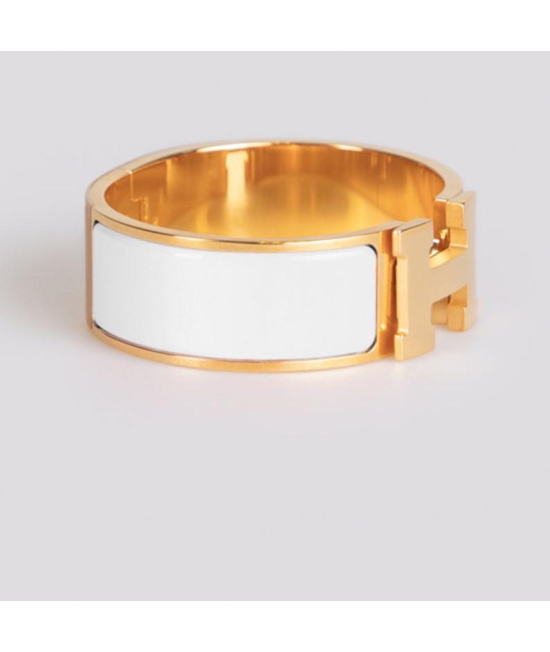 HERMES Белый металлический браслет, фото 2