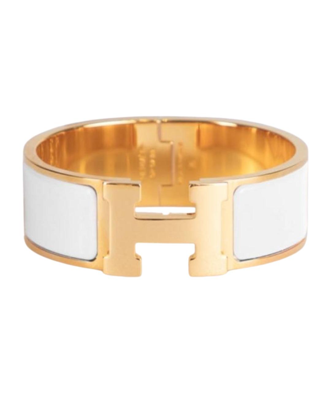 HERMES Белый металлический браслет, фото 1