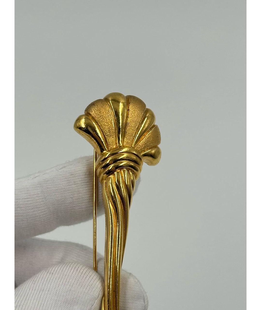 LANVIN Золотая позолоченная булавка / брошь, фото 4