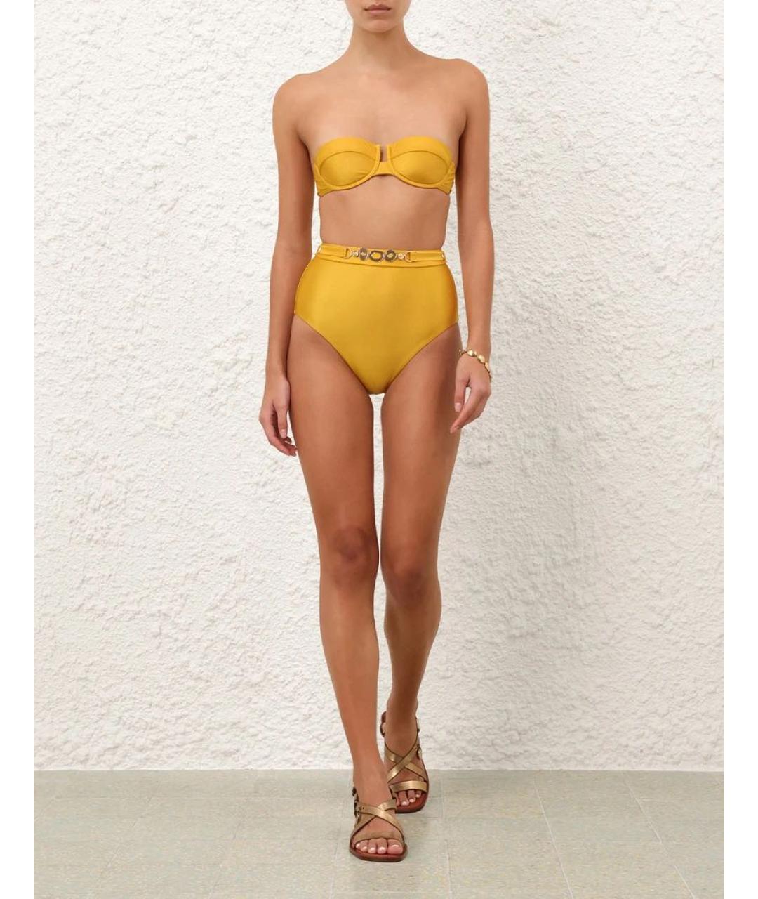 ZIMMERMANN Желтый полиамидовый купальник, фото 5