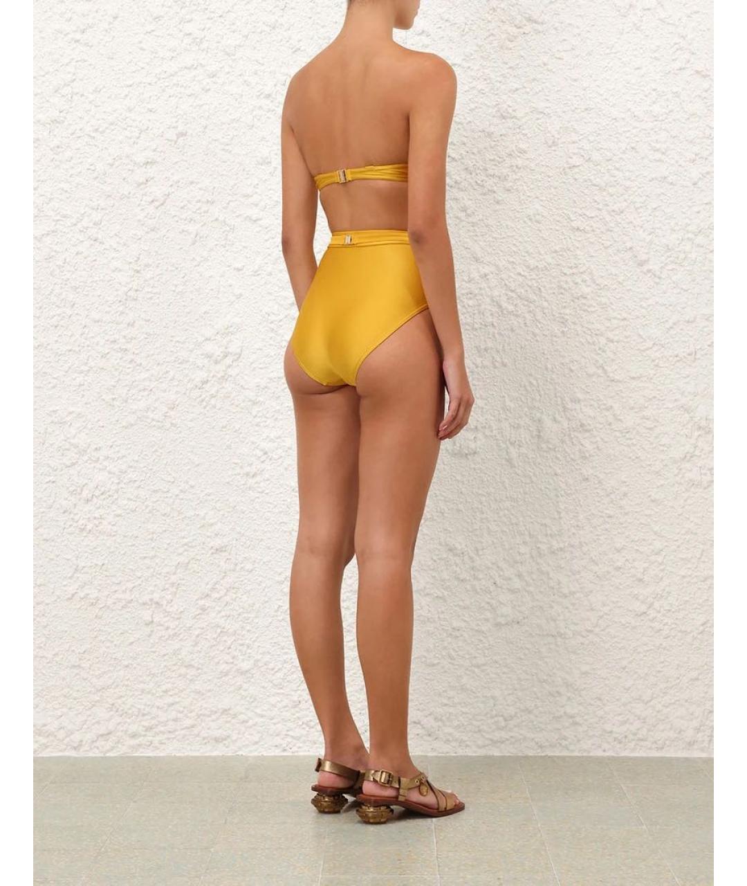ZIMMERMANN Желтый полиамидовый купальник, фото 4