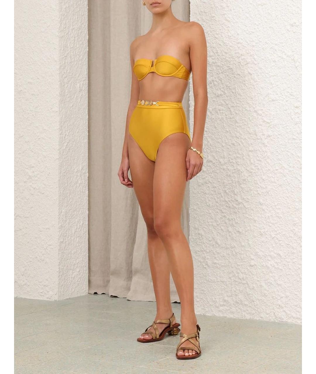 ZIMMERMANN Желтый полиамидовый купальник, фото 3
