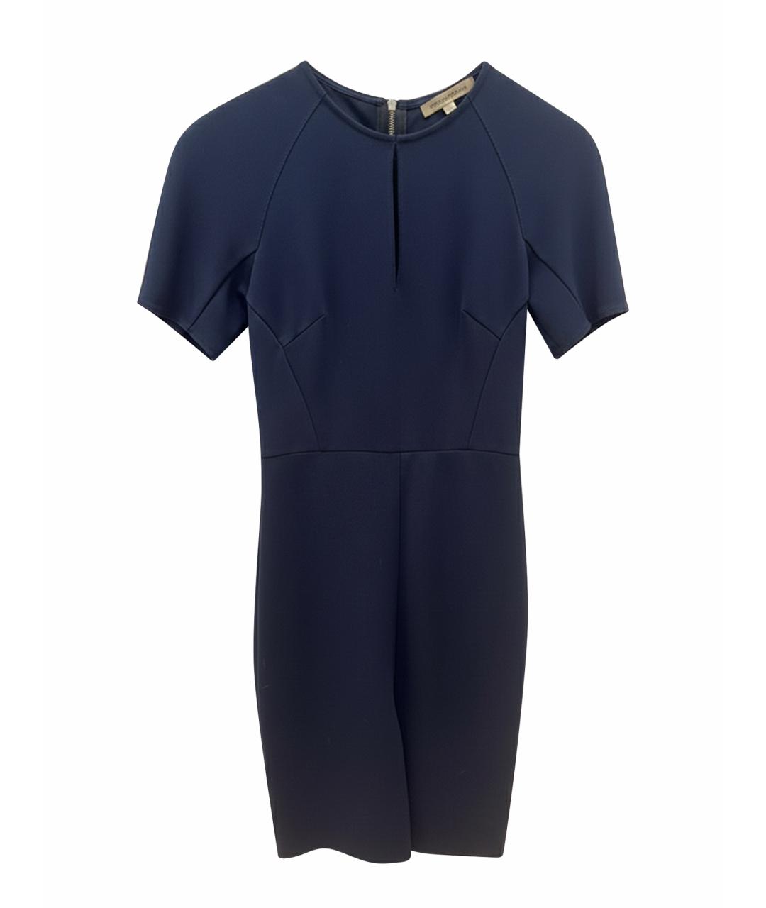 VICTORIA BECKHAM Темно-синее хлопковое вечернее платье, фото 1