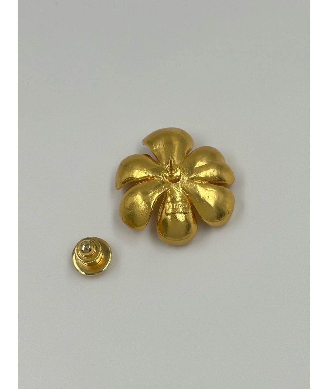 KENZO Золотая позолоченная булавка / брошь, фото 7