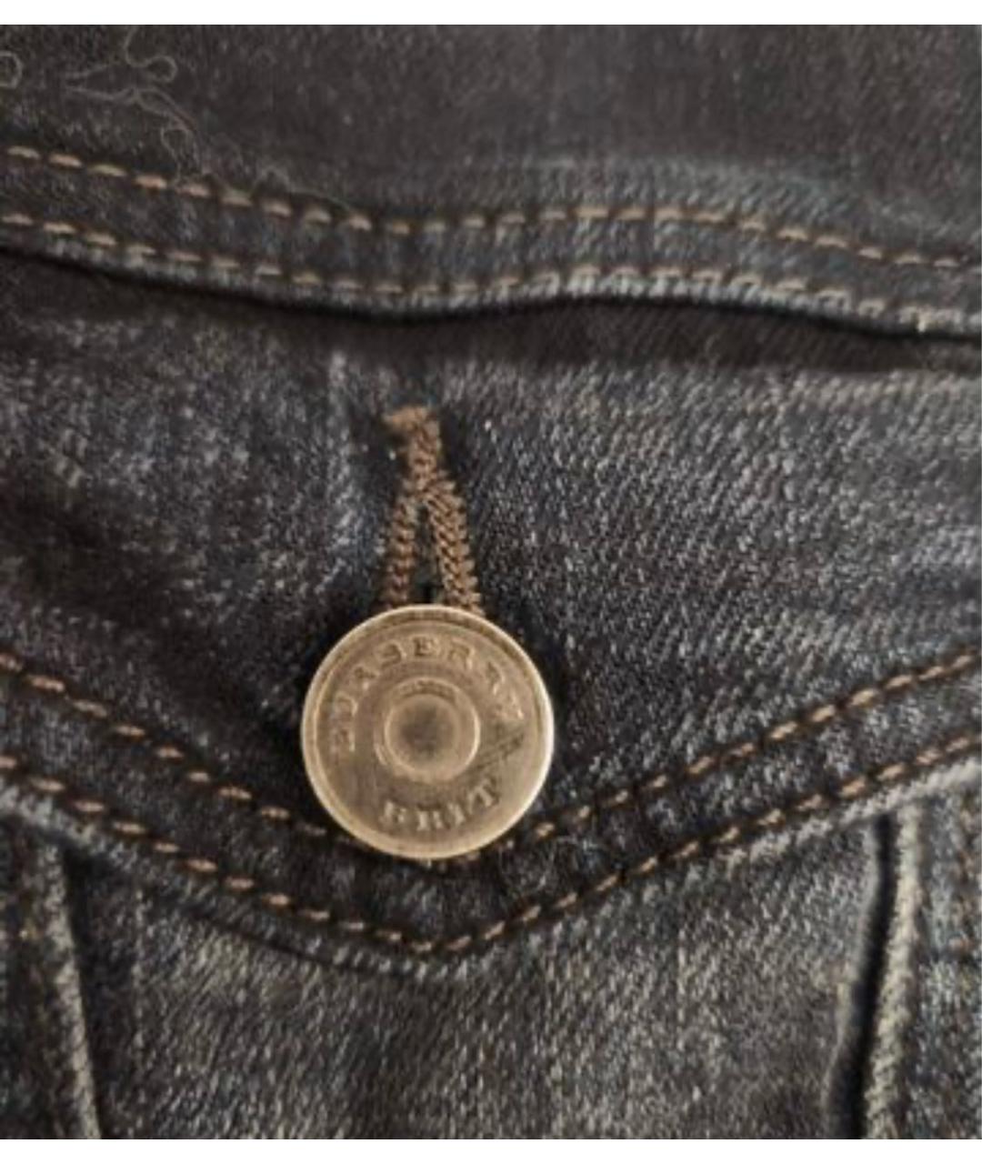 BURBERRY Темно-синяя хлопковая куртка, фото 4