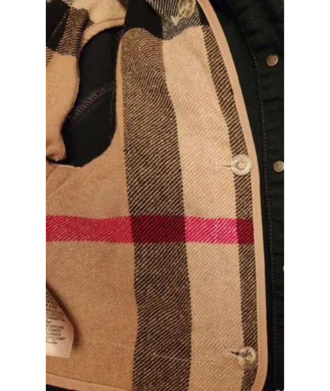 BURBERRY Темно-синяя хлопковая куртка, фото 6