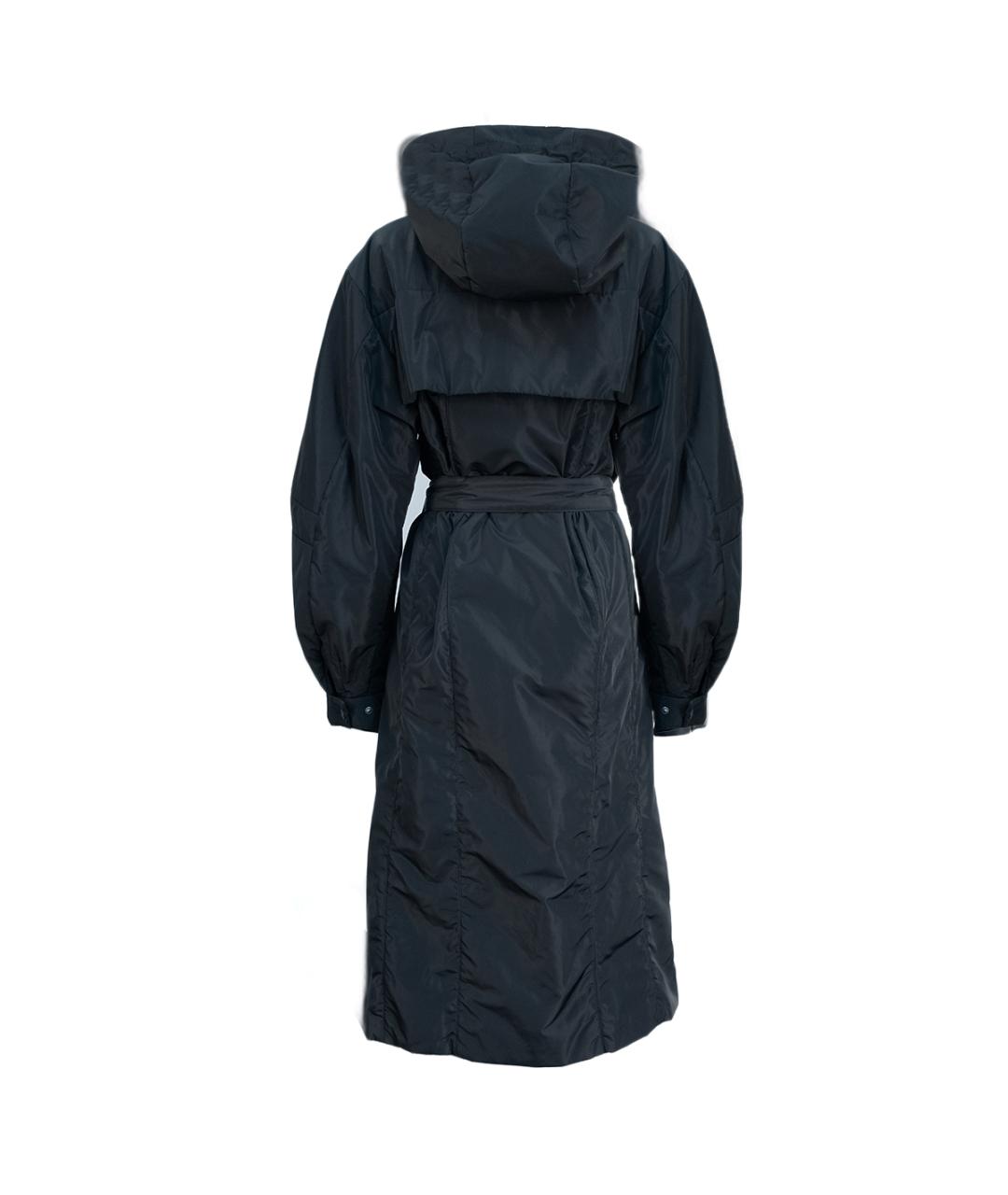 TRUSSARDI Черное полиэстеровое пальто, фото 2