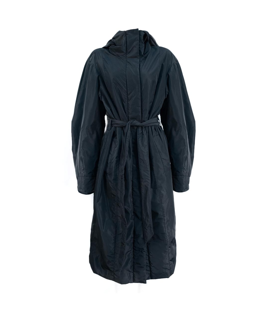 TRUSSARDI Черное полиэстеровое пальто, фото 6