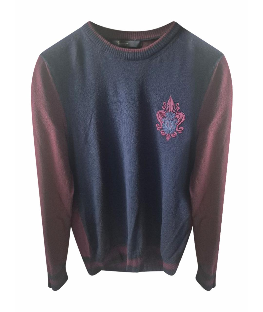 BILLIONAIRE Темно-синий шерстяной джемпер / свитер, фото 1