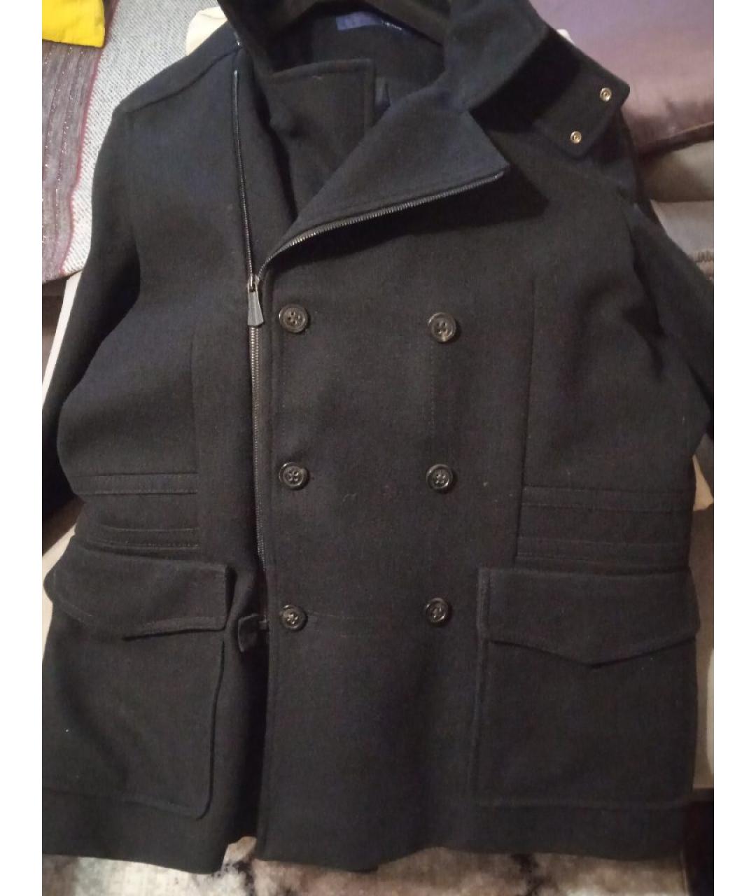 TRUSSARDI JEANS Темно-синяя шерстяная куртка, фото 2