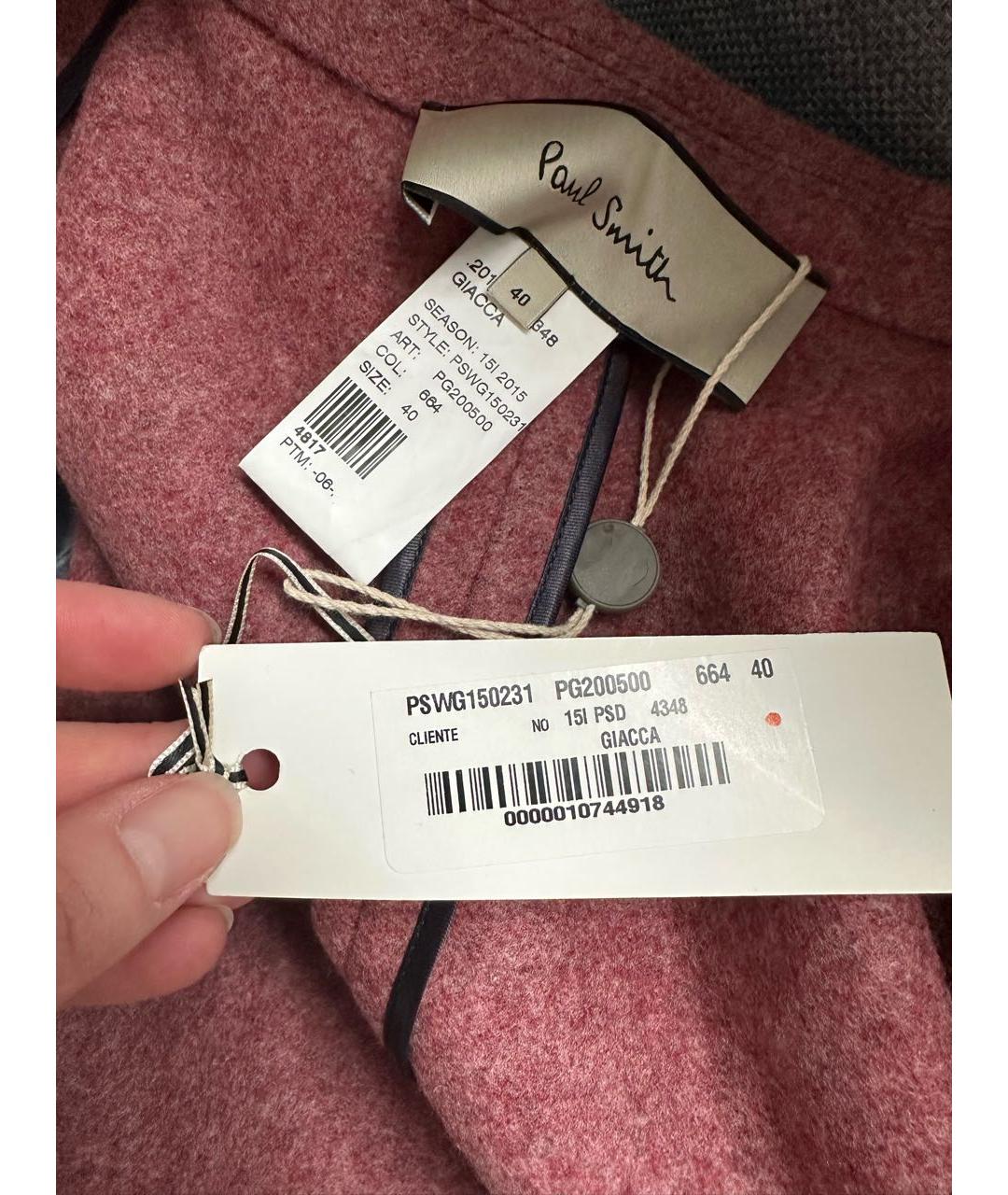 PAUL SMITH Шерстяное пальто, фото 5
