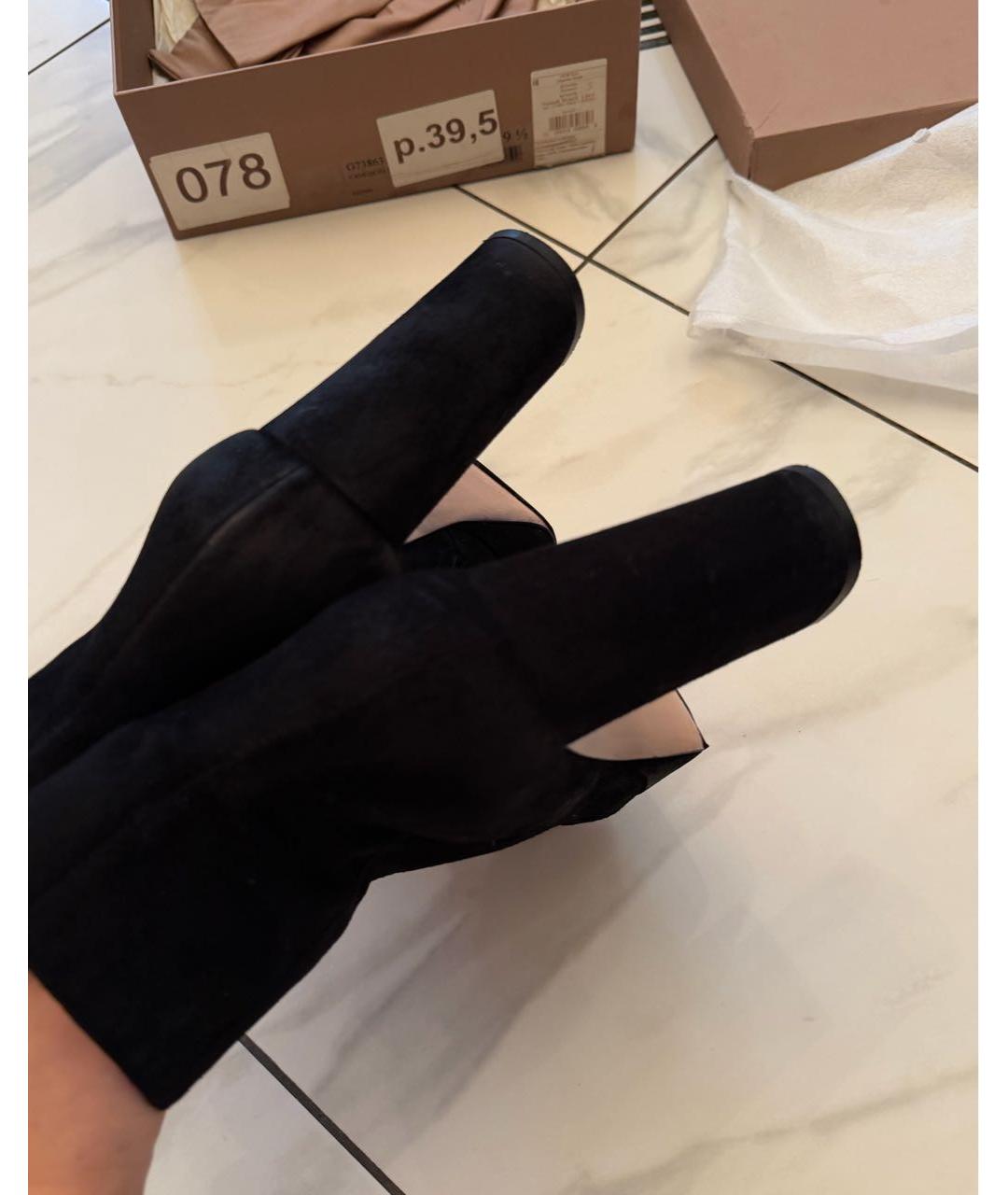 GIANVITO ROSSI Черные замшевые ботильоны, фото 4