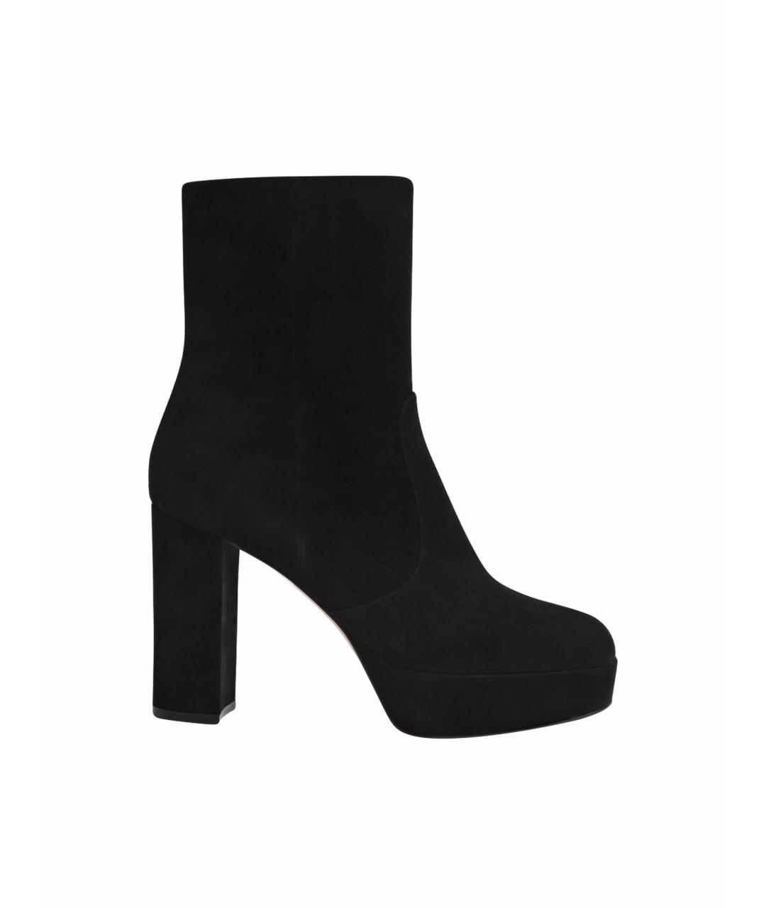 GIANVITO ROSSI Черные замшевые ботильоны, фото 1
