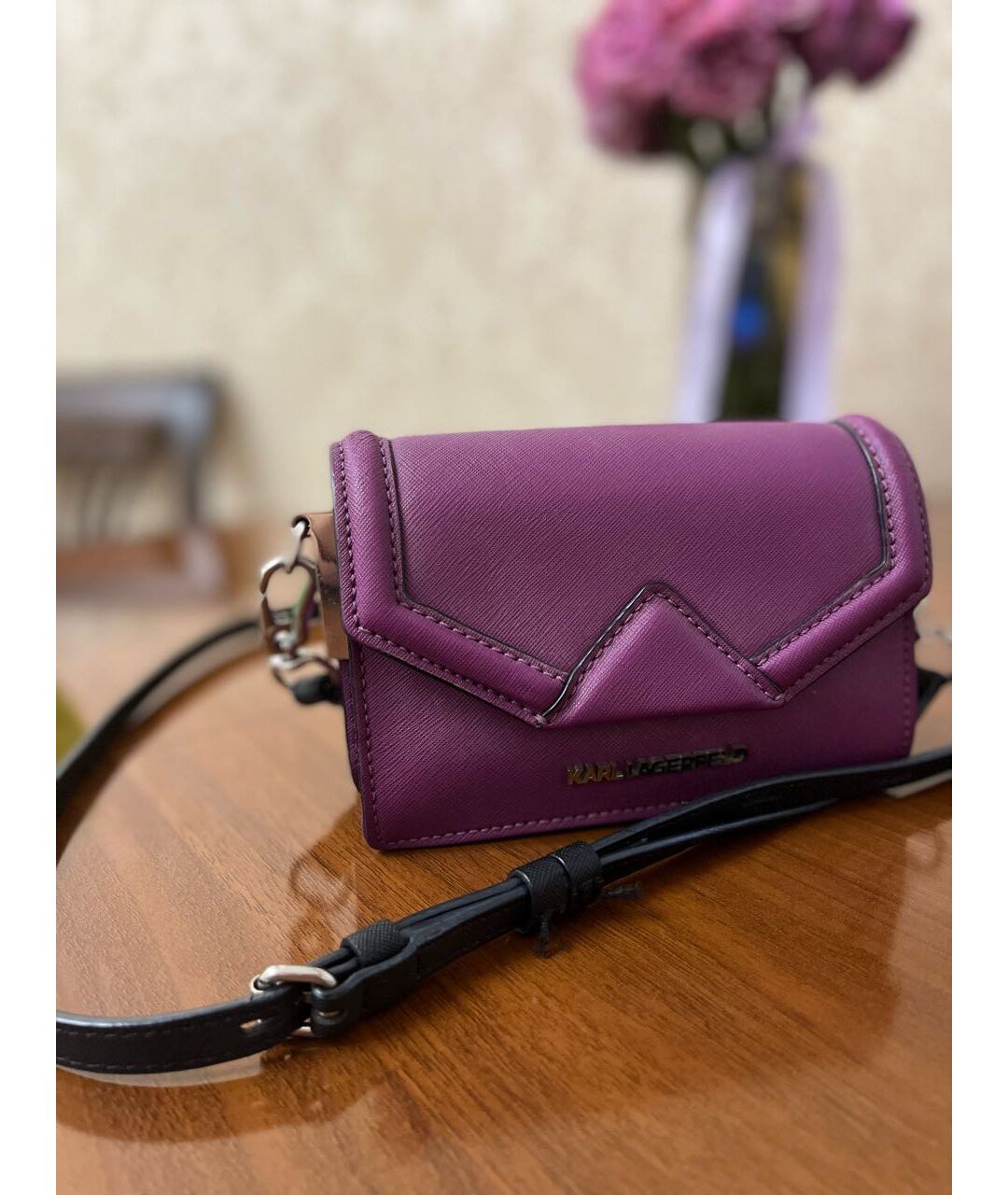 KARL LAGERFELD Фиолетовая сумка тоут, фото 3