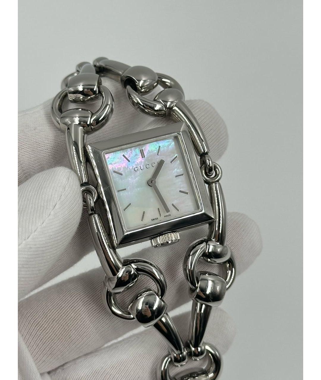 GUCCI Серебряные стальные часы, фото 6