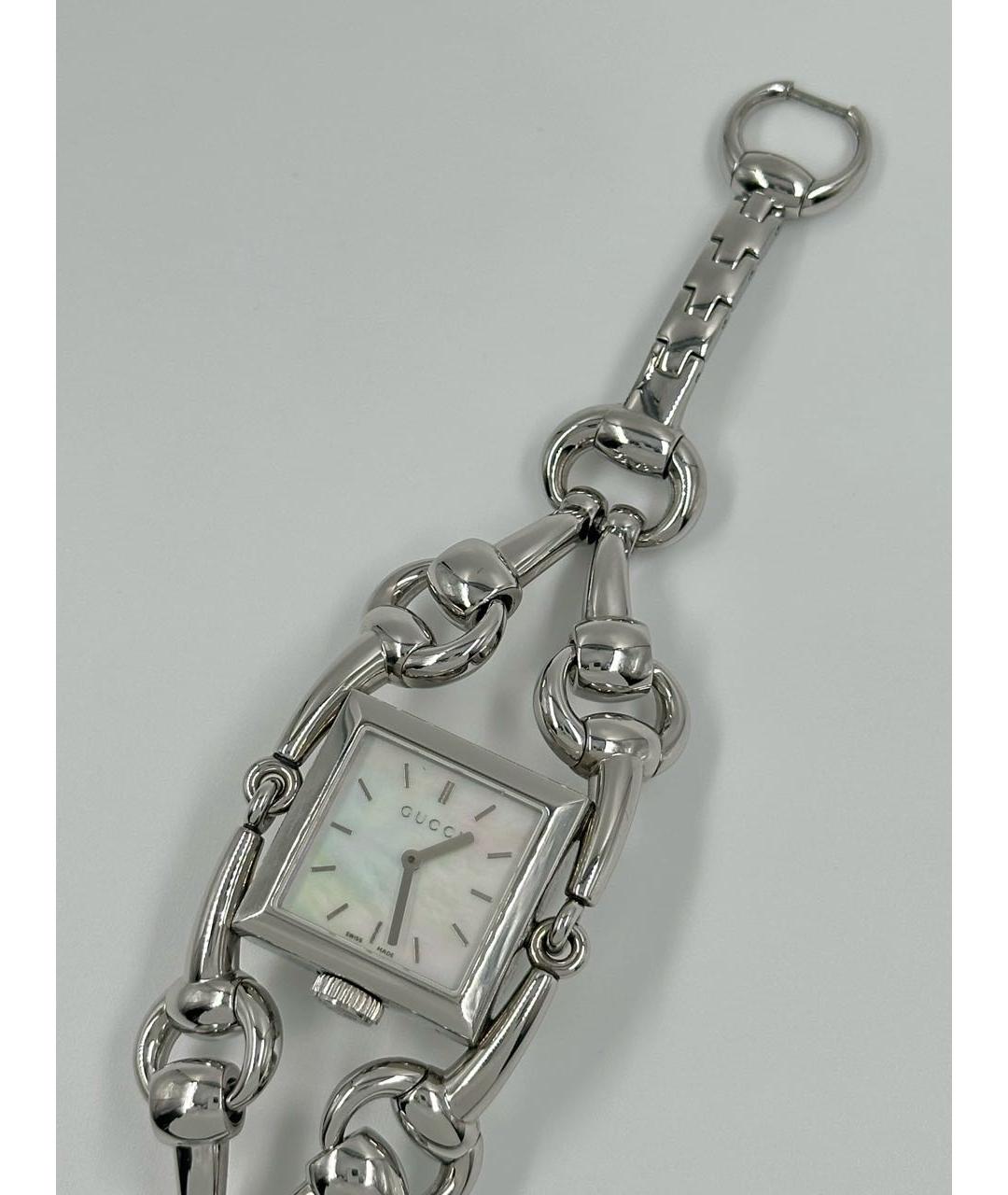 GUCCI Серебряные стальные часы, фото 3