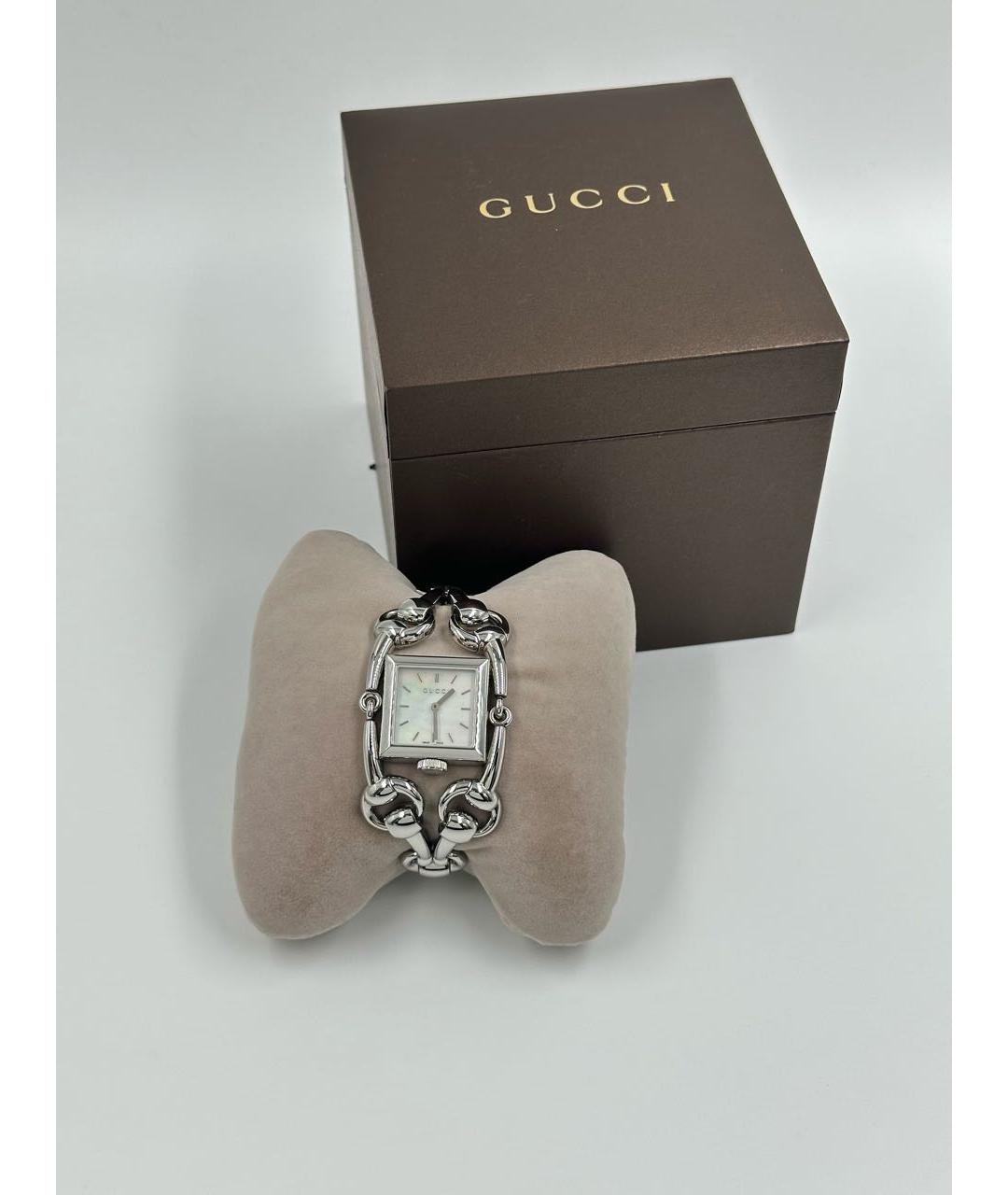 GUCCI Серебряные стальные часы, фото 8