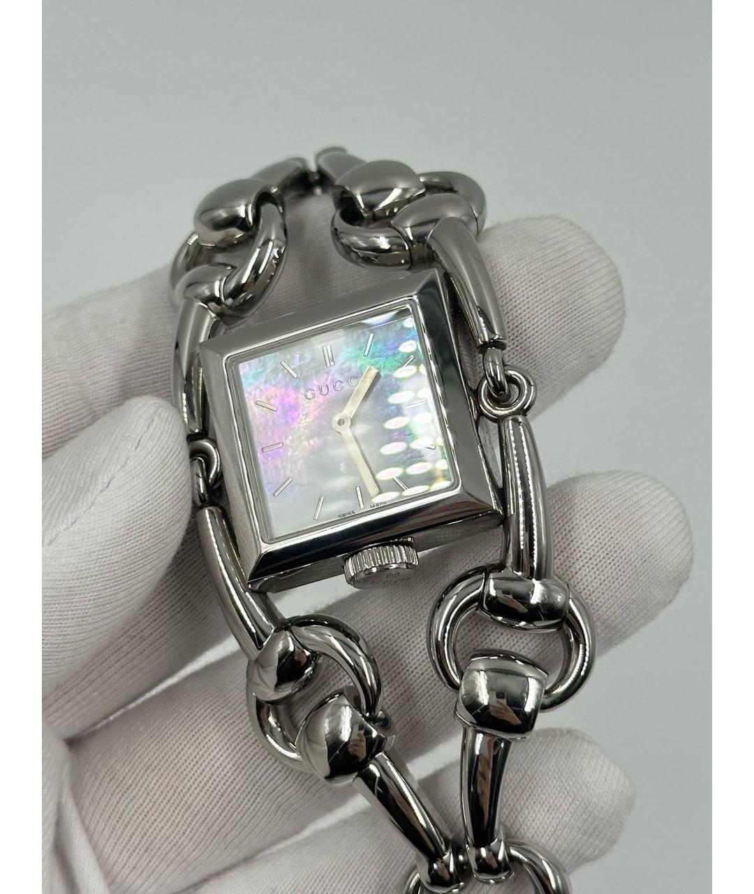 GUCCI Серебряные стальные часы, фото 7