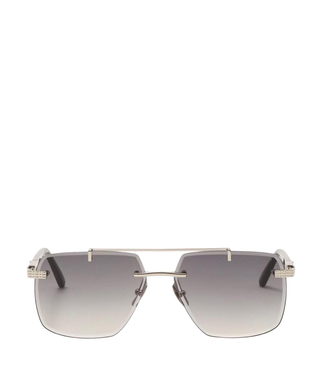 ZILLI Серебряные металлические солнцезащитные очки, фото 1