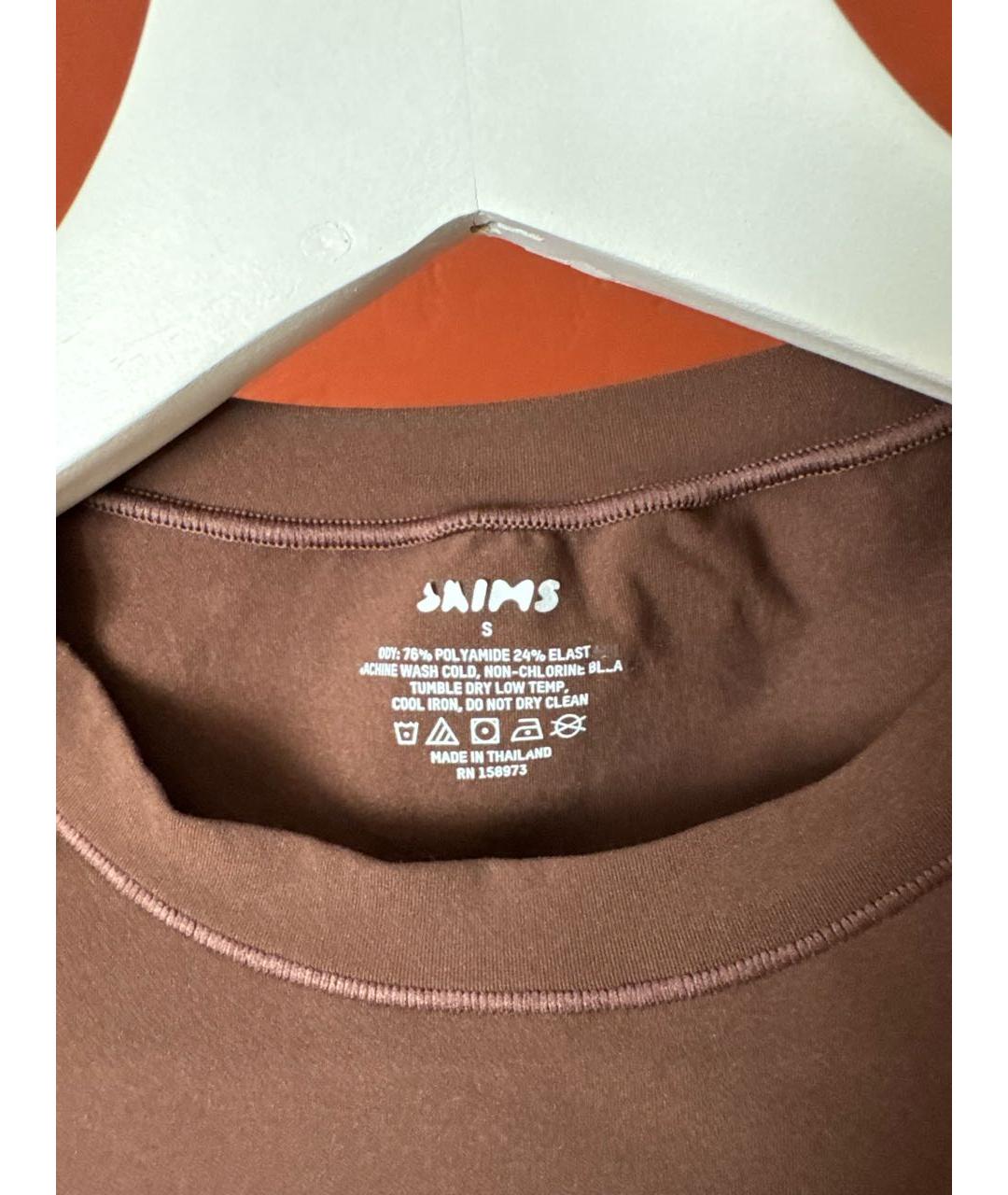 SKIMS Коричневое полиамидовое повседневное платье, фото 3