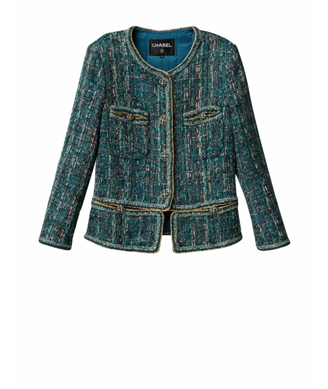 CHANEL Мульти твидовый жакет/пиджак, фото 1